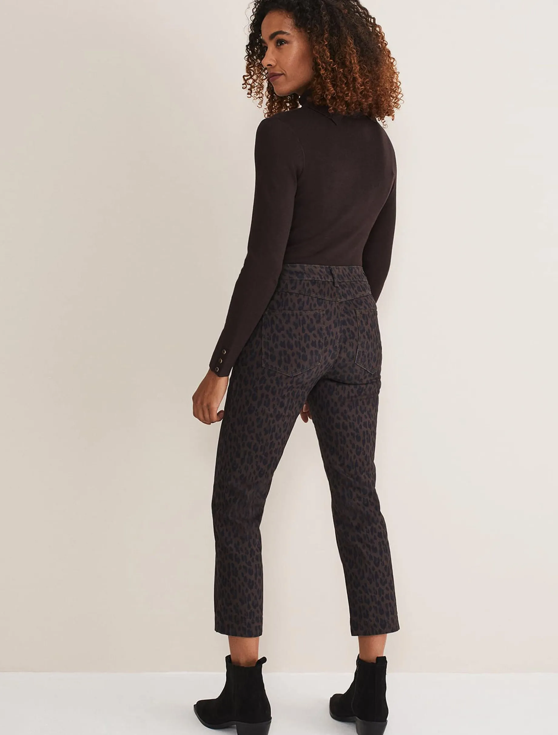 Ramona Leopard Print Straight Leg Jean