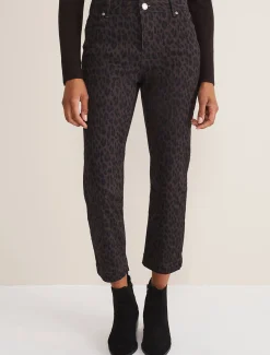 Ramona Leopard Print Straight Leg Jean