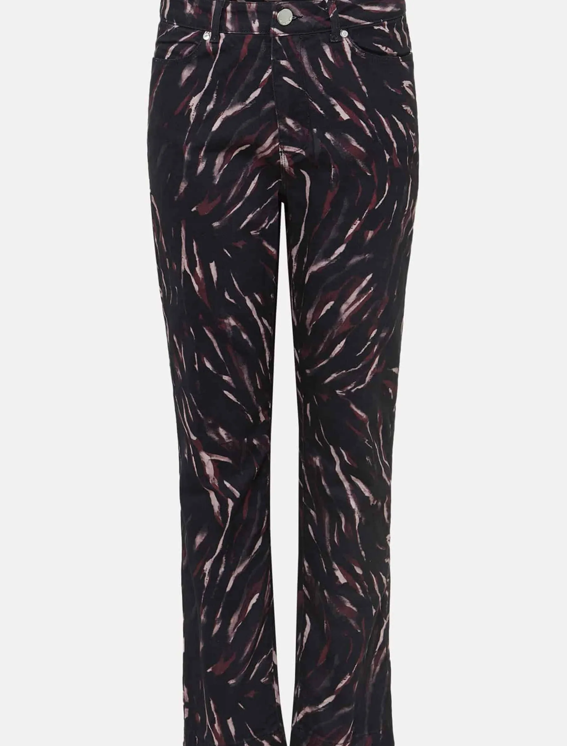 Ramona Zebra Print Straight Leg Jeans