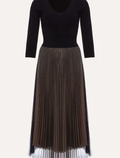 Rayen Pleated Mesh Skirt Dress