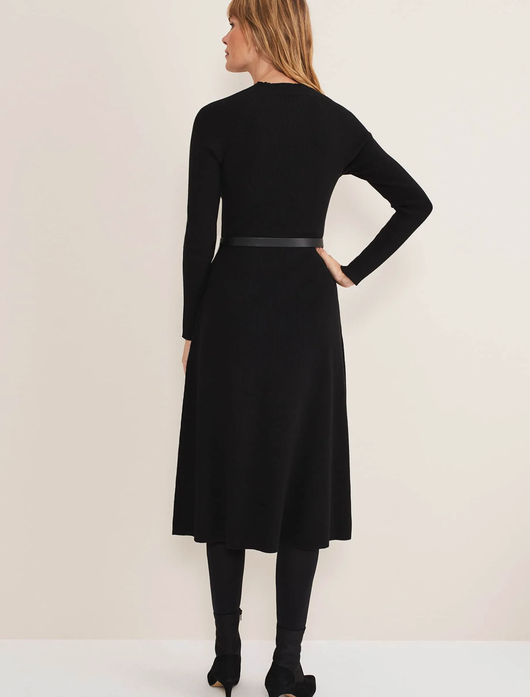 Reese Ribbed Maxi Belted Knit Dress