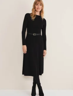 Reese Ribbed Maxi Belted Knit Dress