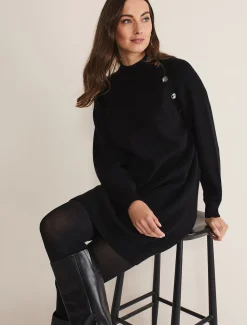Reeva Cosy Button Detail Dress