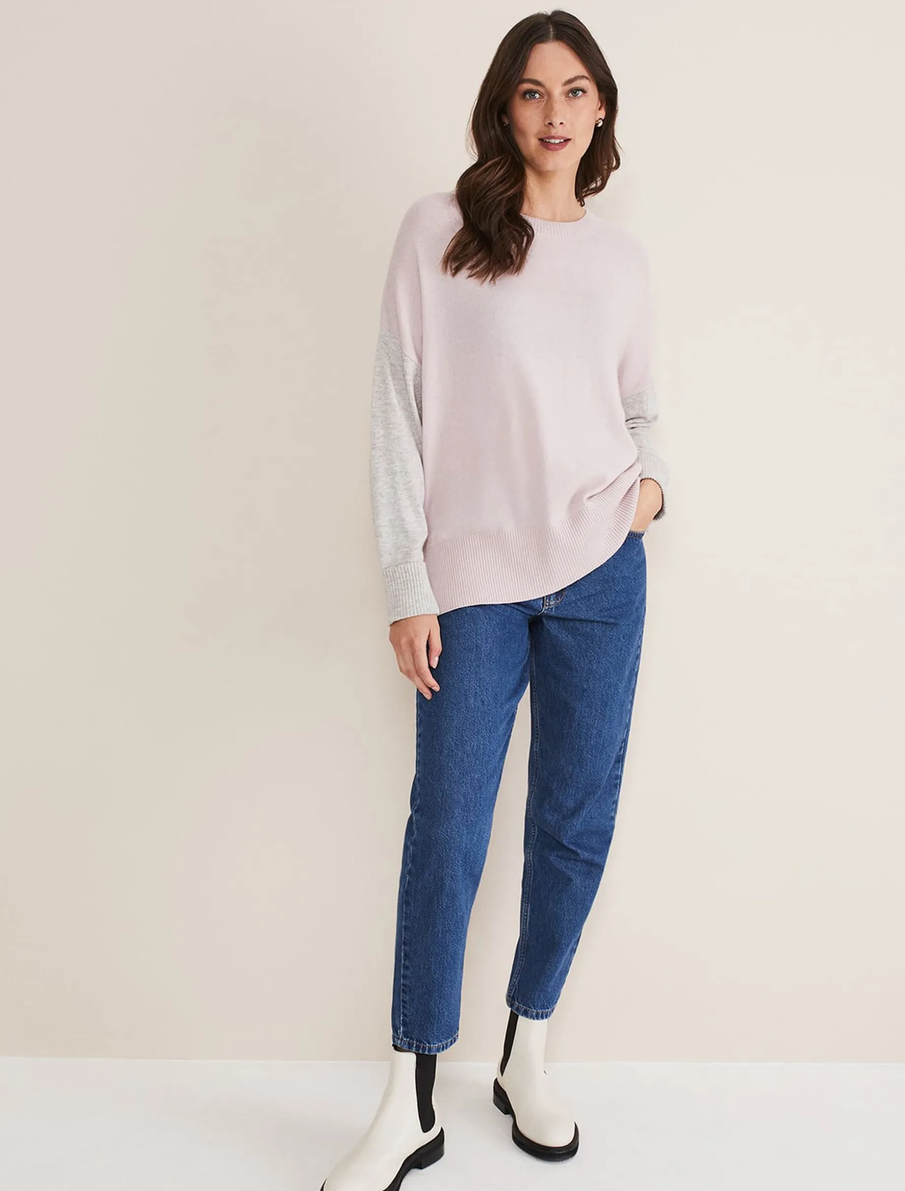 Rema Wool Cashmere Colourblock Jumper