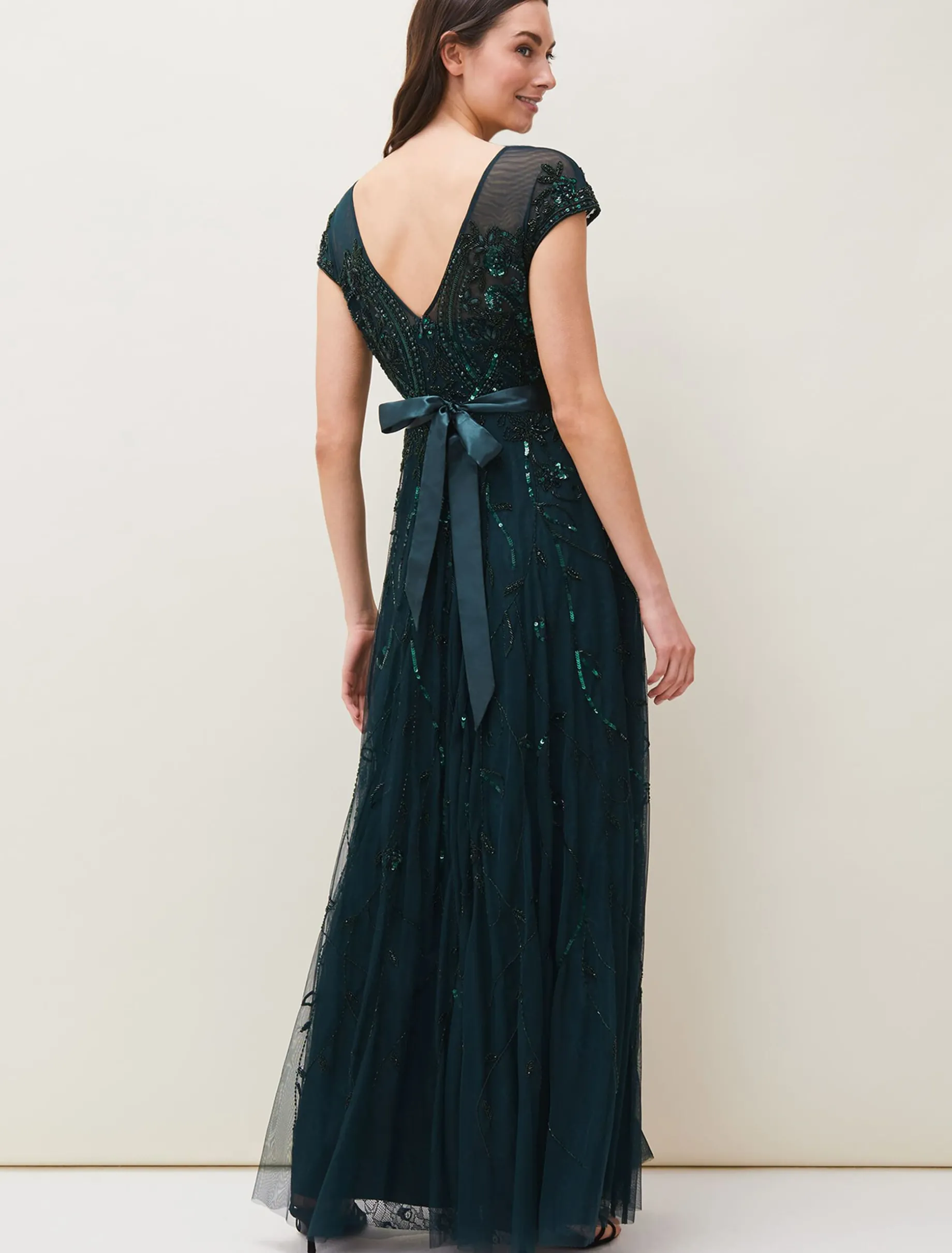 Renee Beaded Tulle Dress