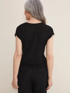 Reyna Linen Tie Front Top