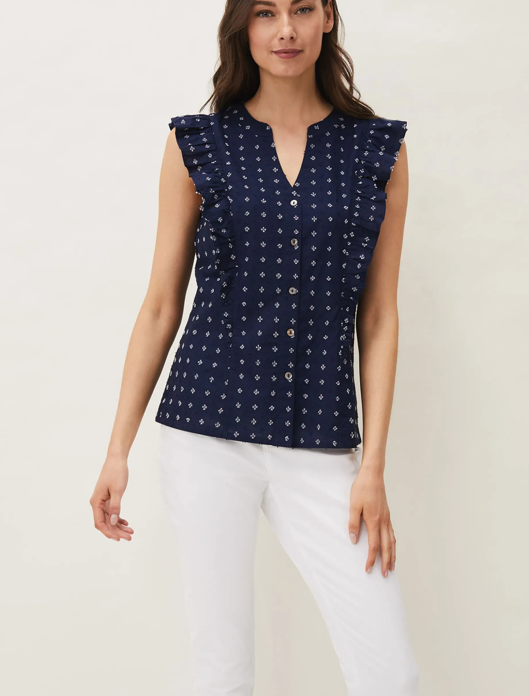 Rhea Ditsy Print Blouse