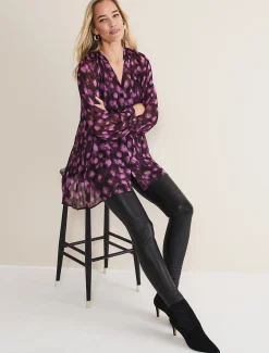 Rhian Chiffon Tunic Blouse