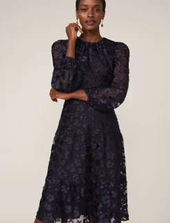 Rhona Floral Flocked Dress