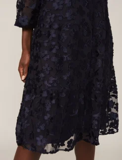 Rhona Floral Flocked Dress