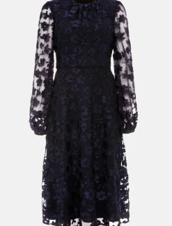 Rhona Floral Flocked Dress