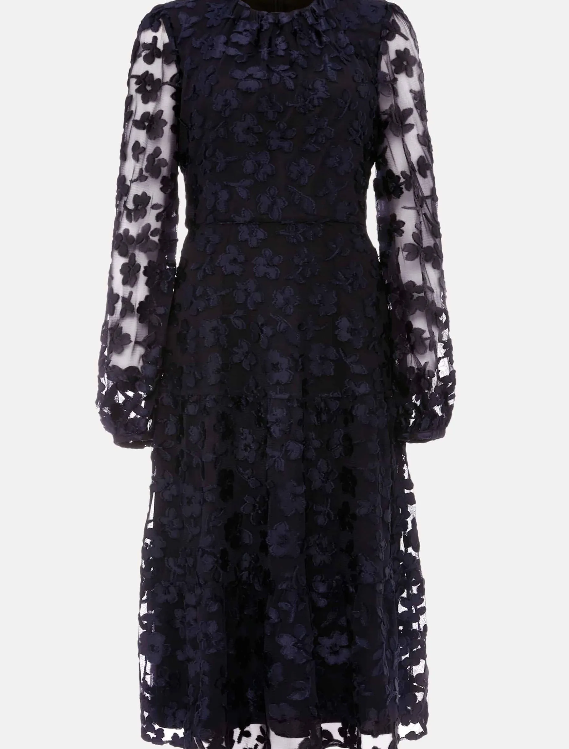 Rhona Floral Flocked Dress