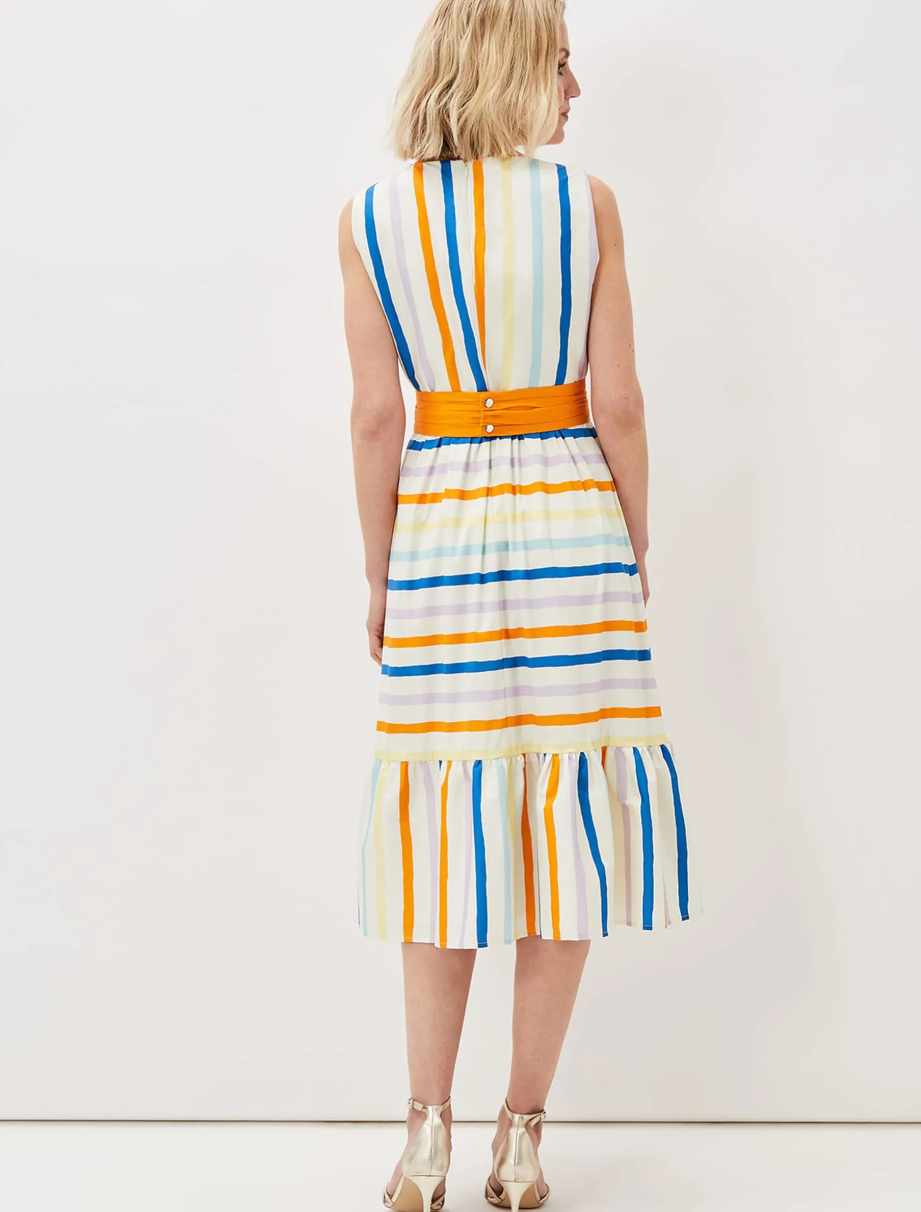 Riley Cotton Striped Midi Dress