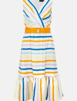 Riley Cotton Striped Midi Dress