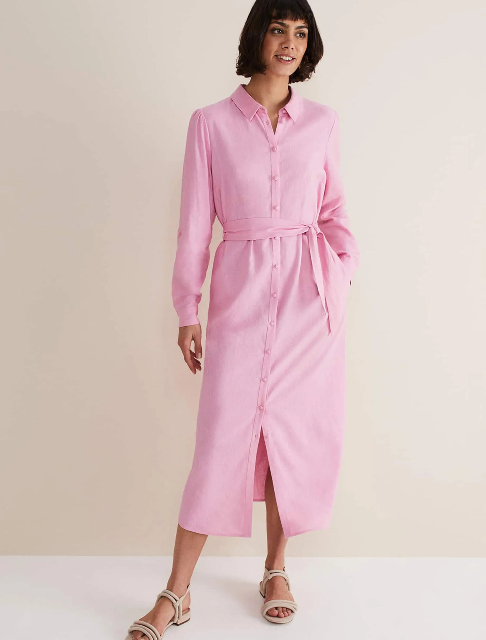 Rosalina Linen Shirt Dress