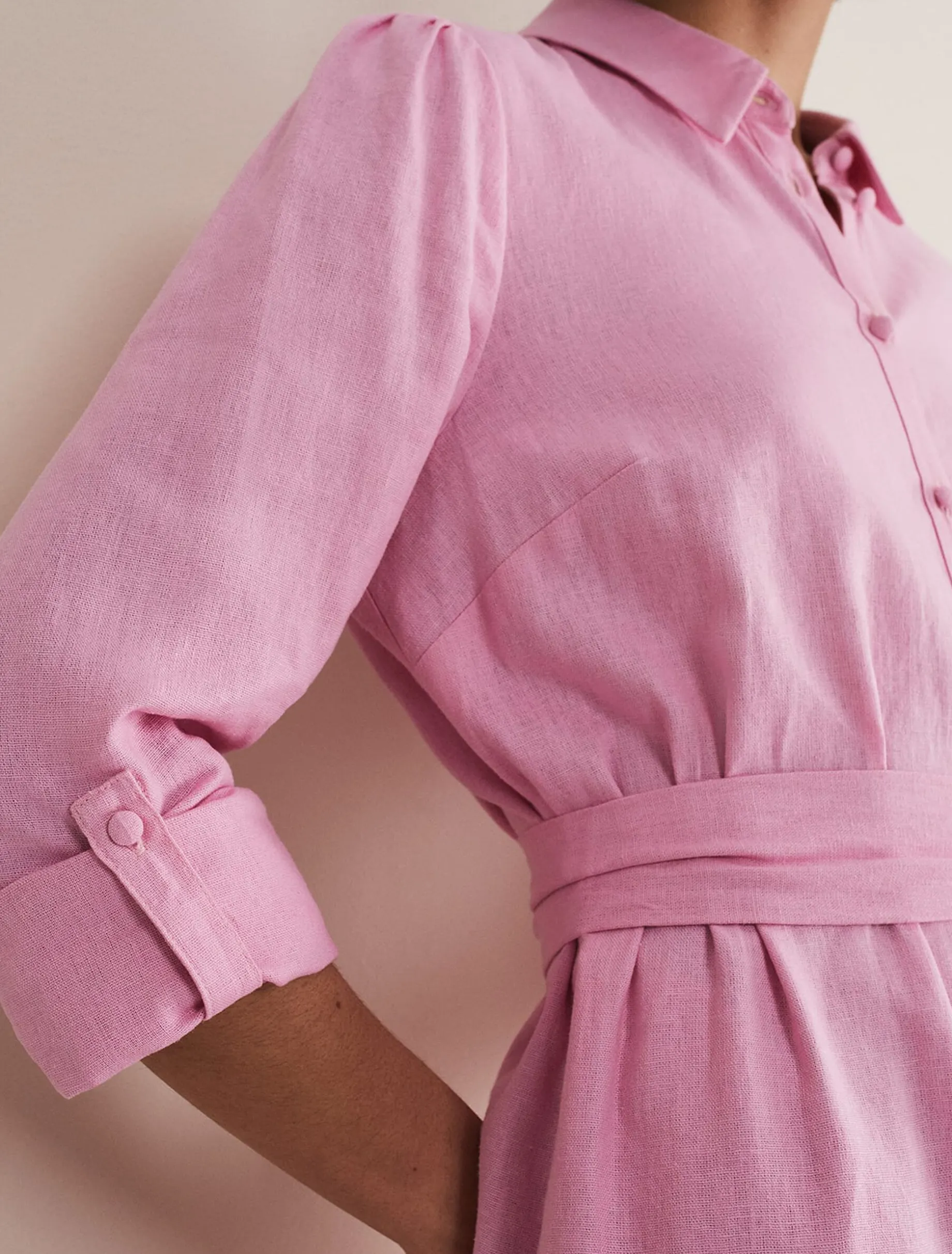 Rosalina Linen Shirt Dress
