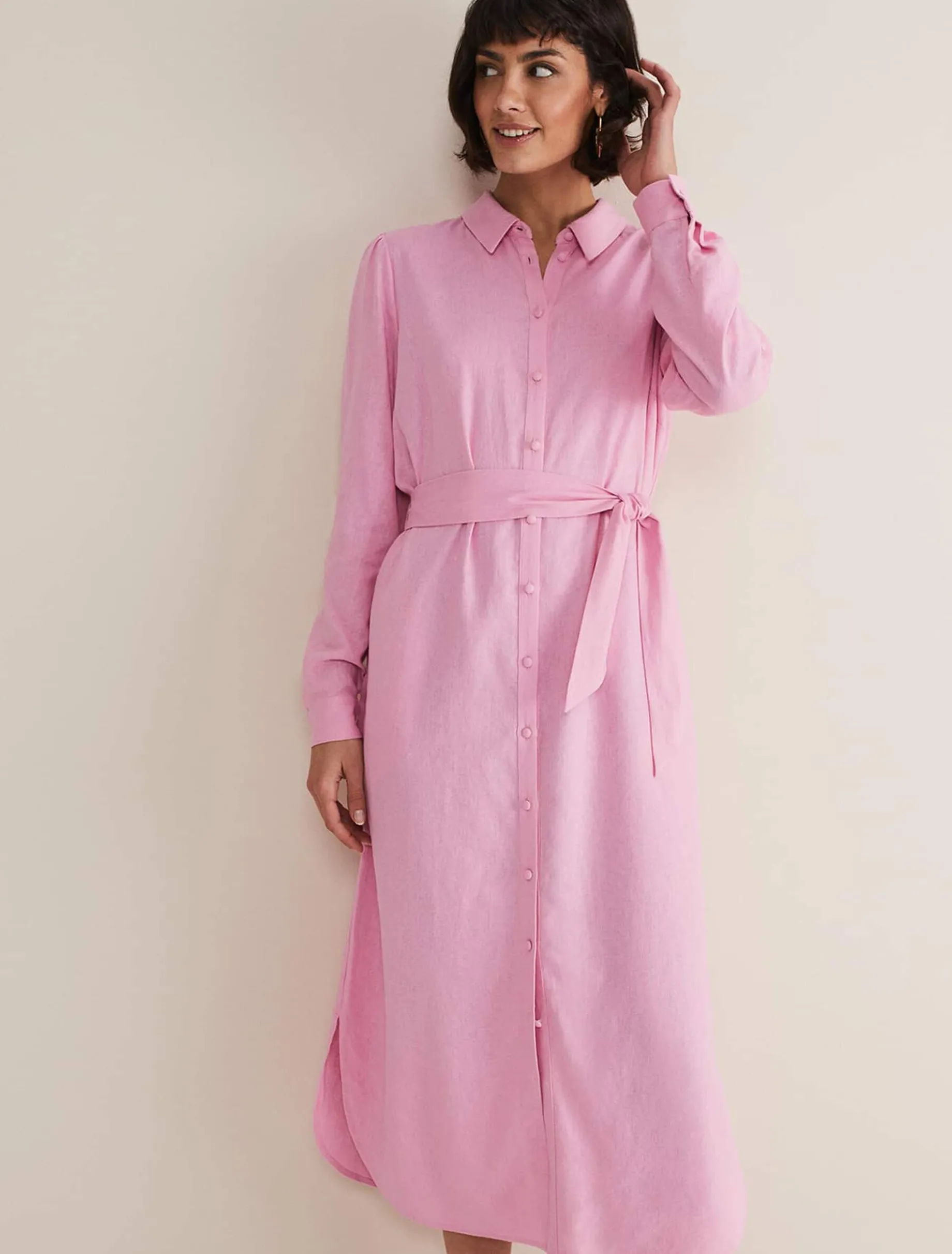 Rosalina Linen Shirt Dress