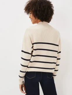 Rosan Zip Funnel Neck Stripe Jumper
