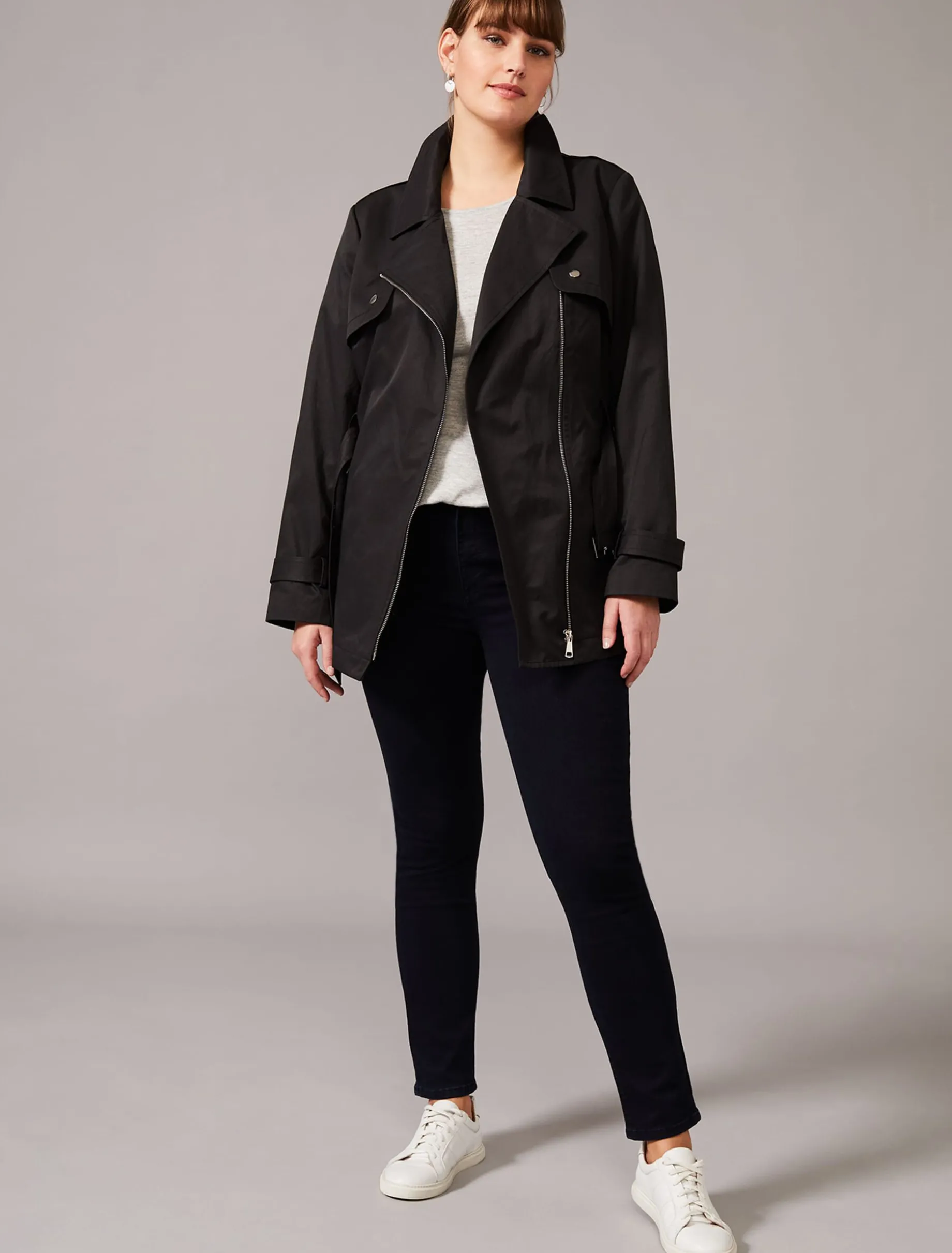 Rose Soft Biker Coat