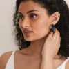 Round Stone Drop Earring