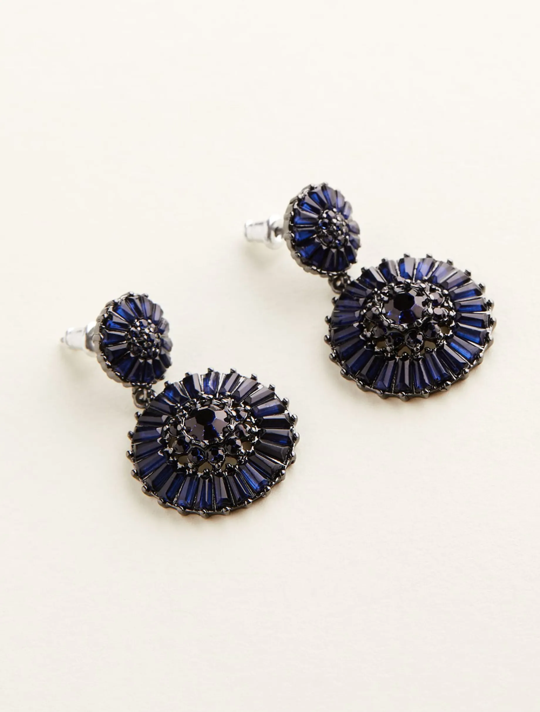 Round Stone Drop Earring