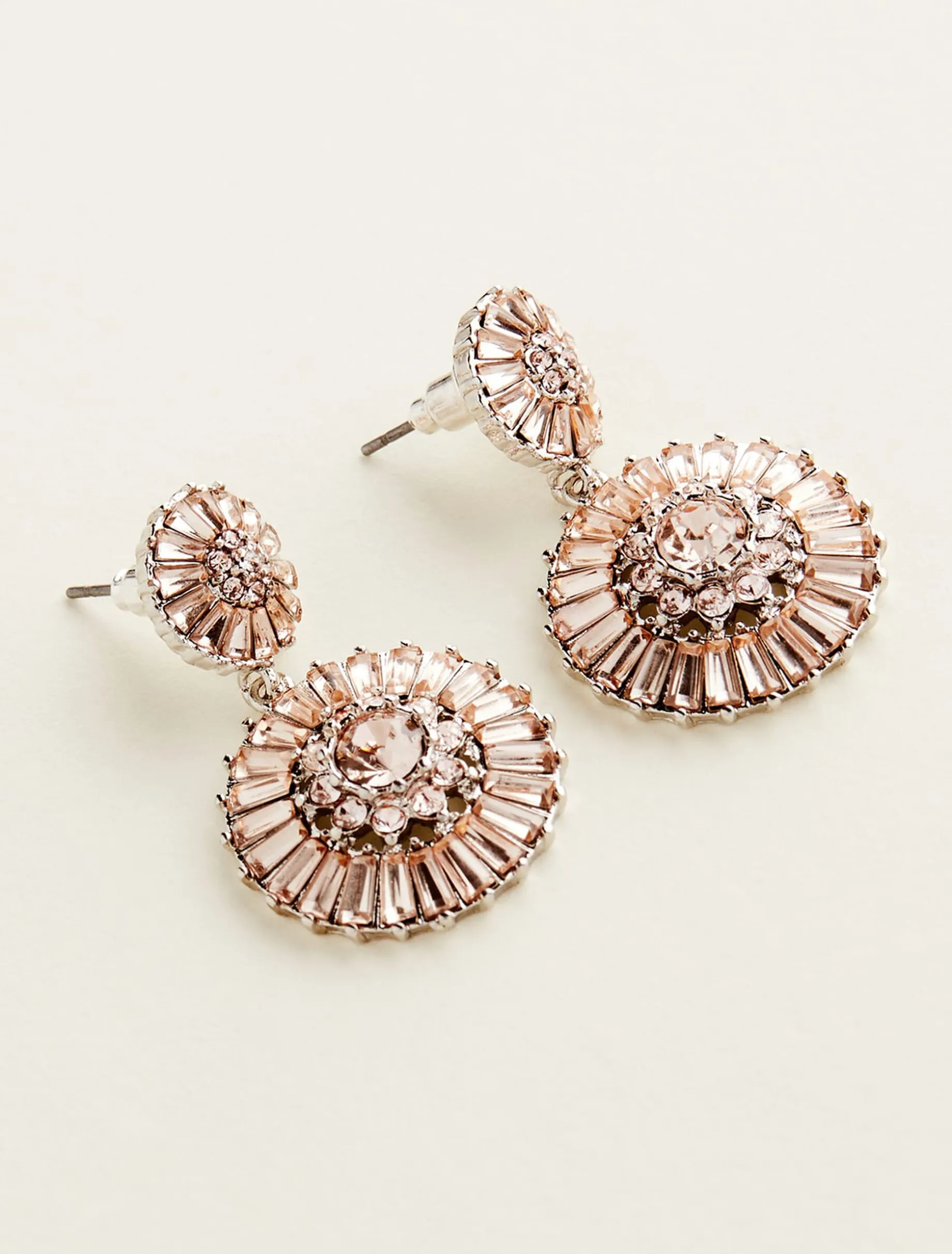 Round Stone Drop Earring