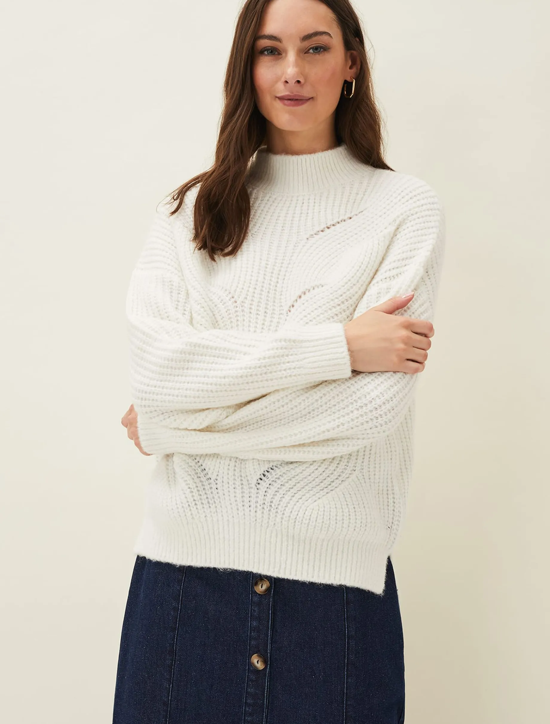 Ruby Fluffy Decorative Open Stitch Jumper