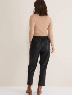 Rya Pleather Straight Leg Trouser