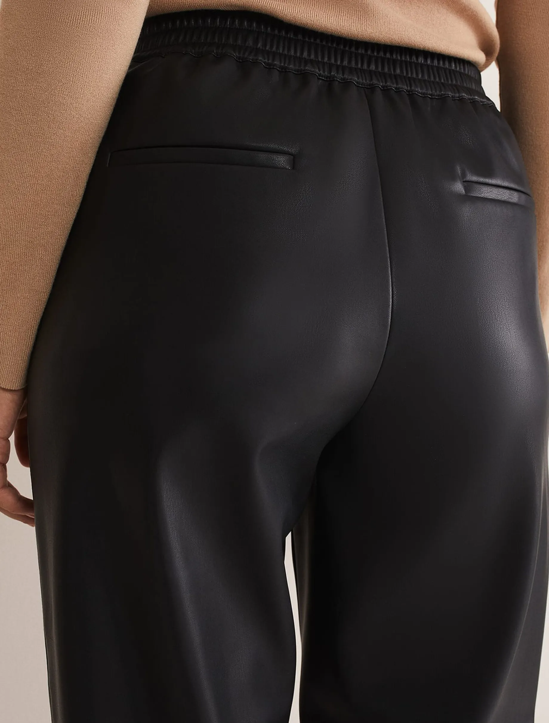Rya Pleather Straight Leg Trouser