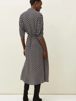 Ryleigh Geometric Print Midi Dress