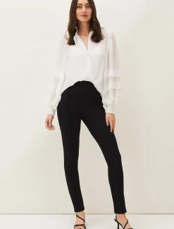 Sabrina Zip Hem Ponte Trousers