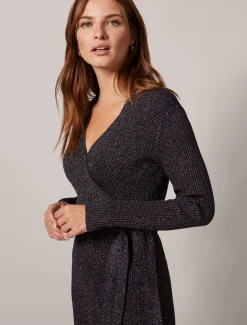 Sady Sparkle Wrap Dress
