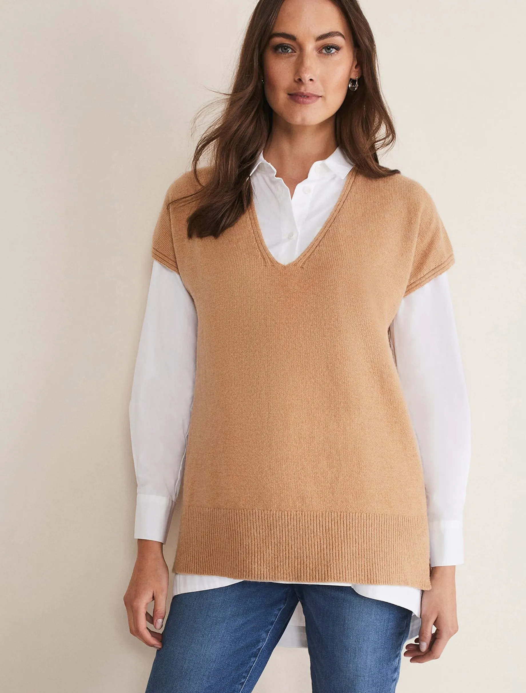 Safin V Neck Wool Blend Knitted Tabbard
