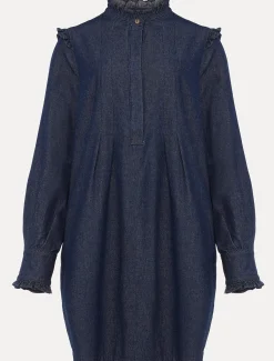 Saige Denim Frill Detail Dress