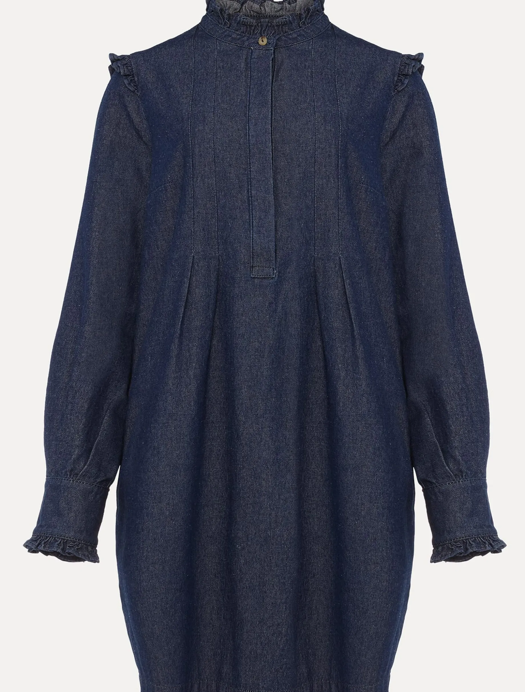 Saige Denim Frill Detail Dress
