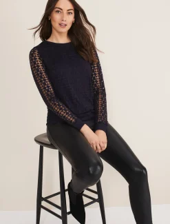 Sakuro Geo Burnout Print Top