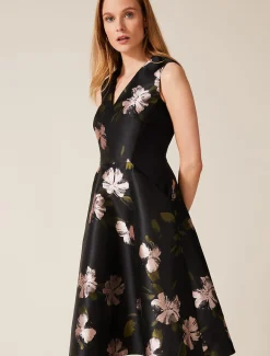 Sandy Floral Jacquard Dress