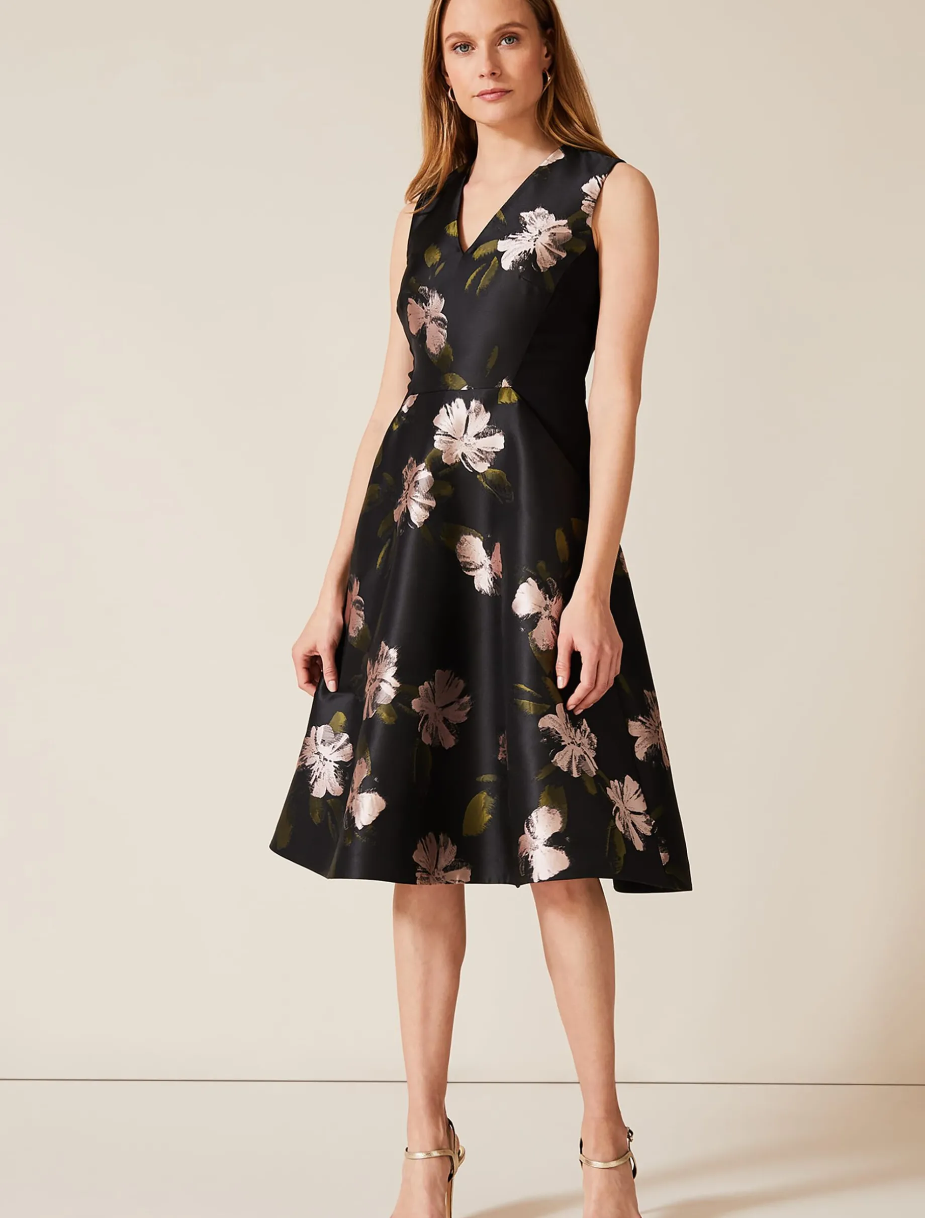 Sandy Floral Jacquard Dress