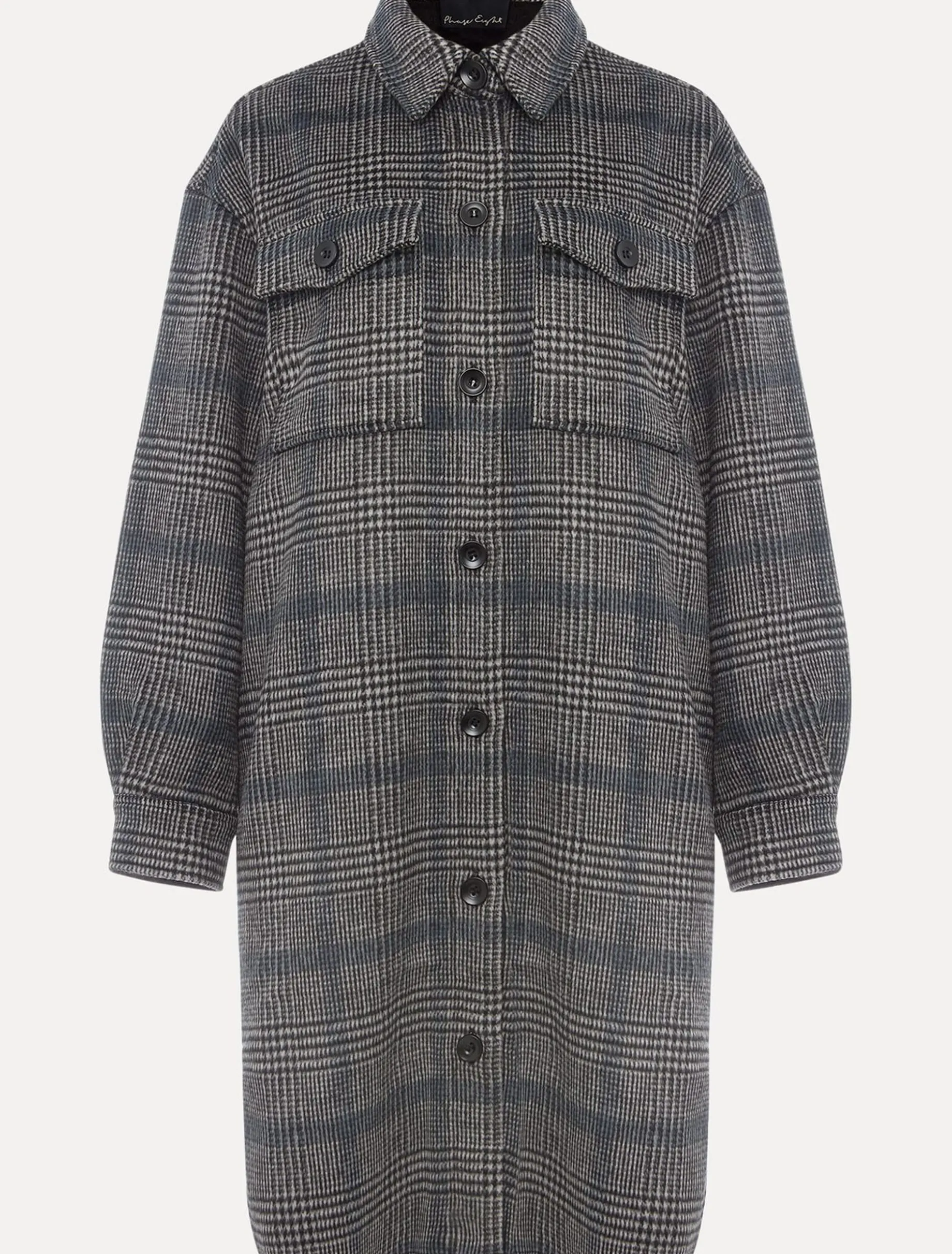 Sarina Check Longline Shacket