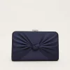 Satin Knot Front Box Clutch