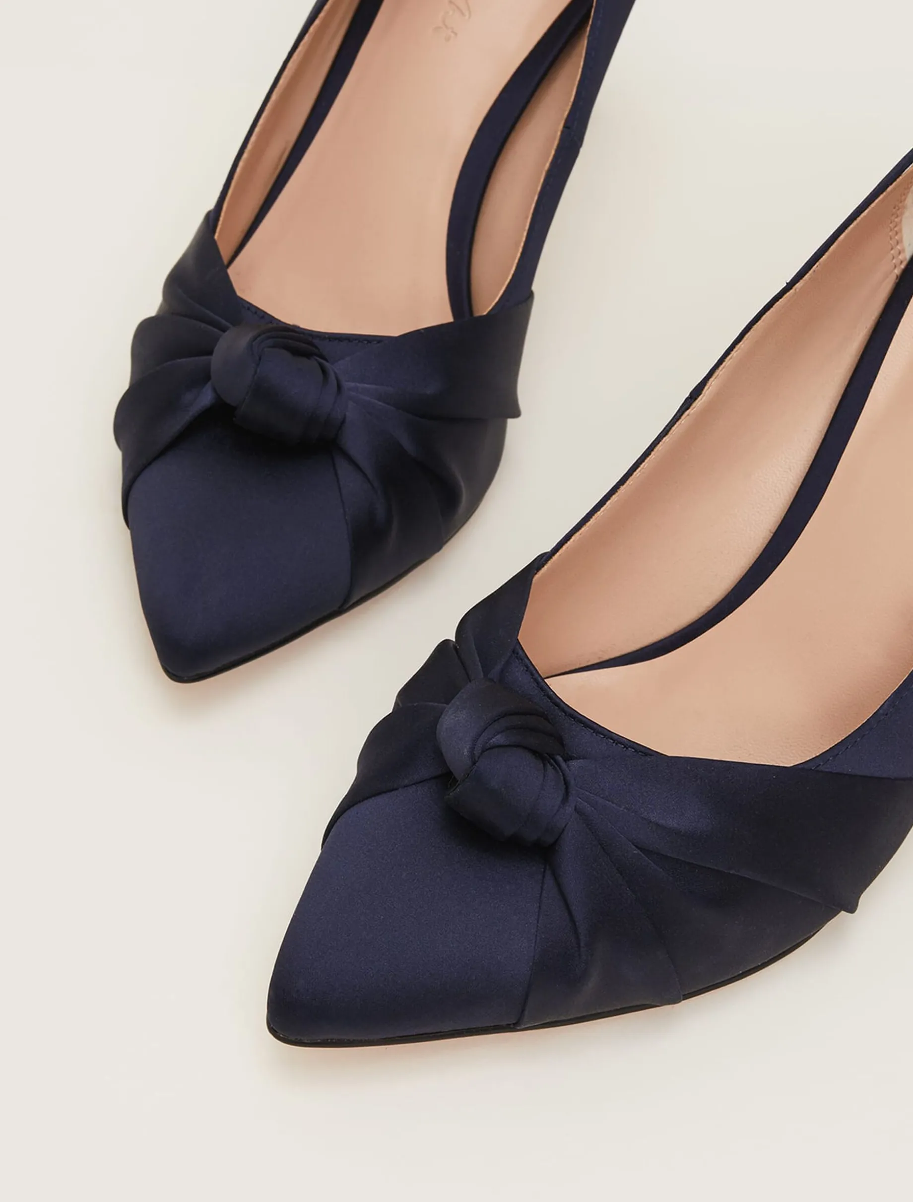 Satin Knot Front Court Shoe