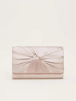 Satin Twist Clutch Bag