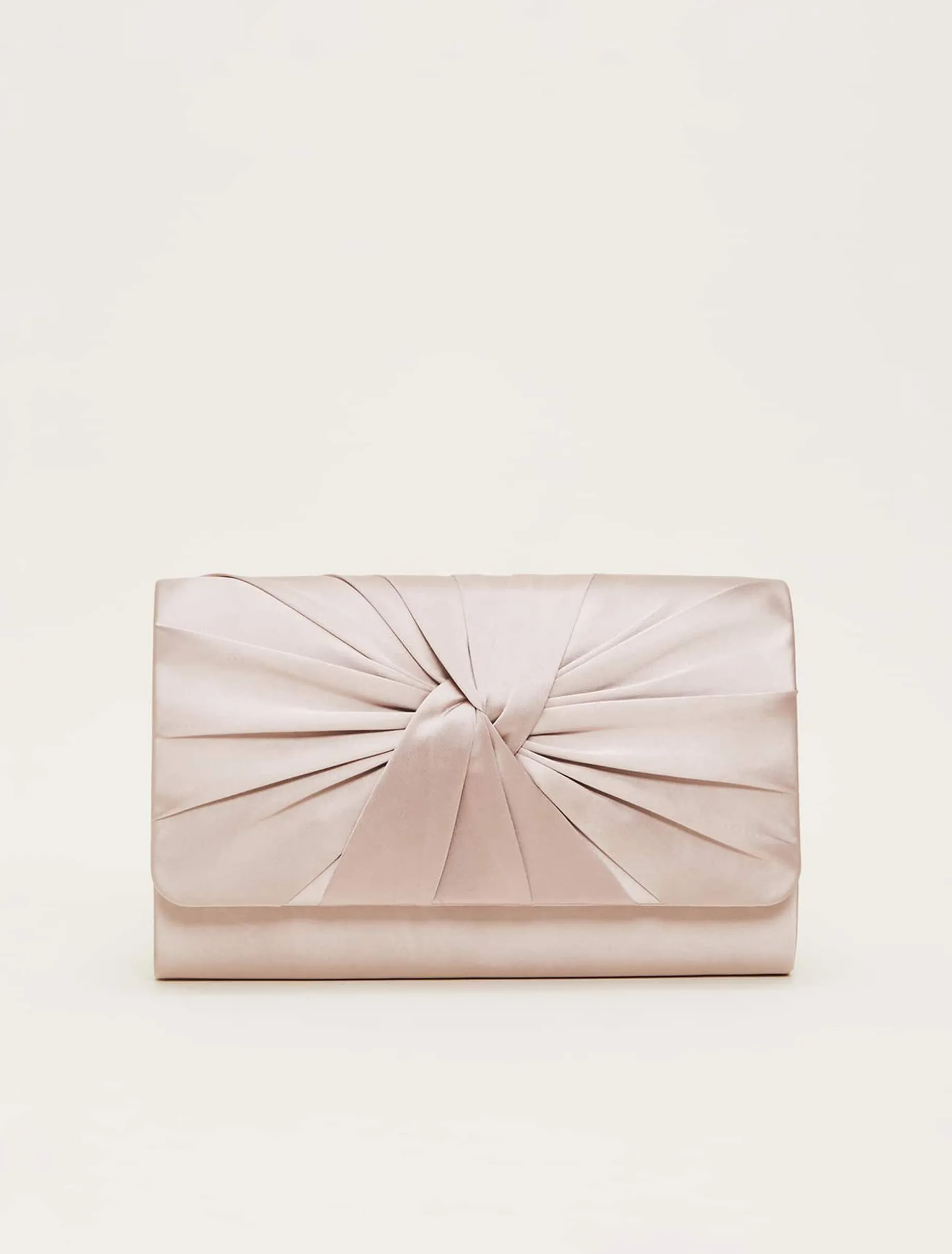 Satin Twist Clutch Bag