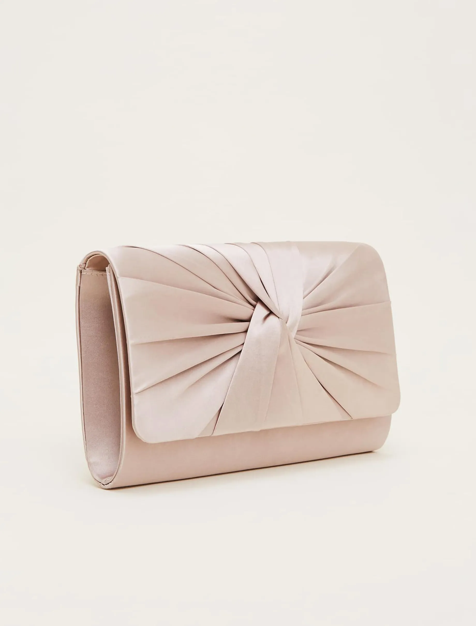 Satin Twist Clutch Bag