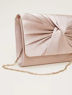 Satin Twist Clutch Bag