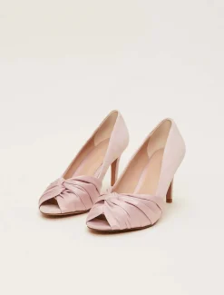 Satin Twist Peeptoe Shoe