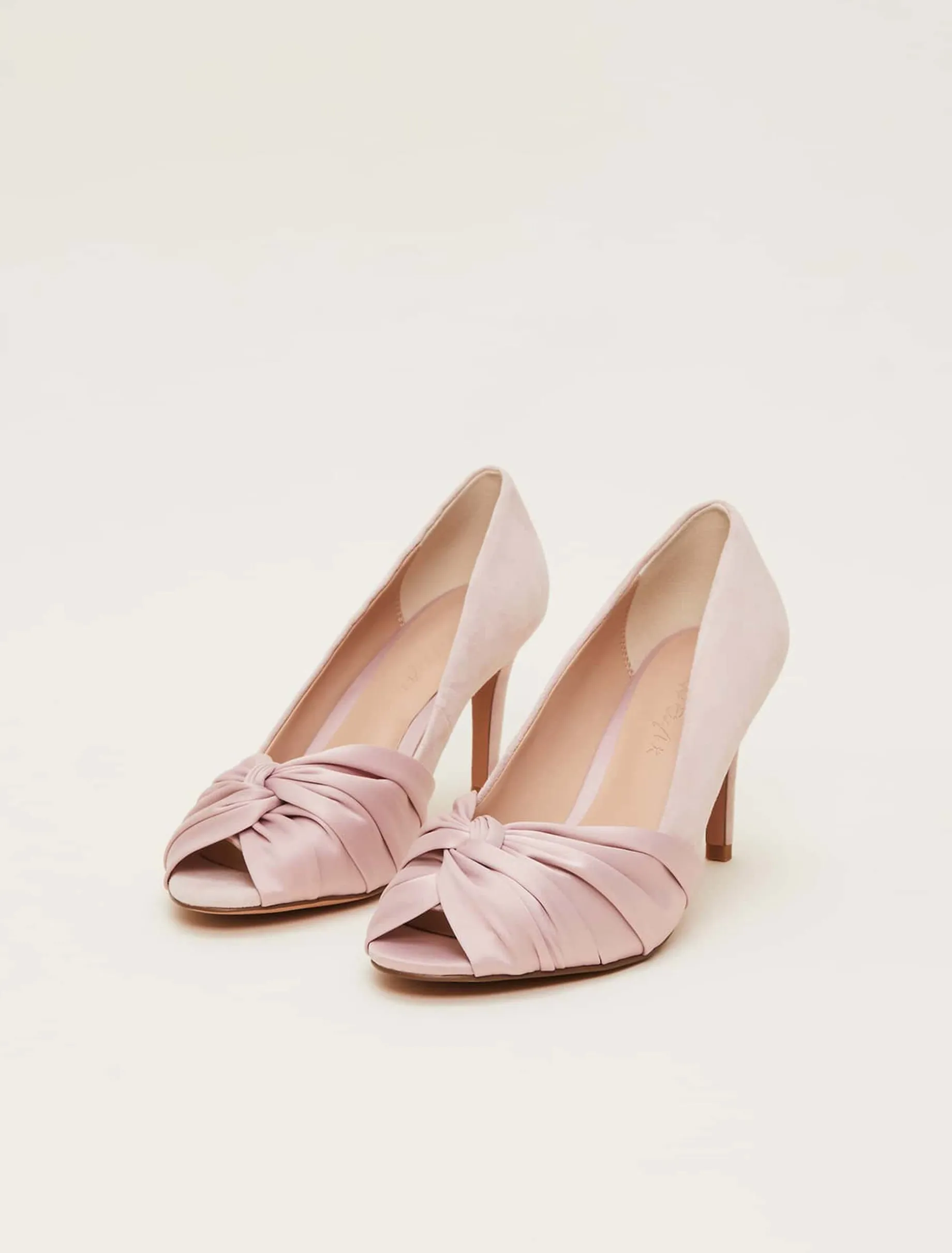 Satin Twist Peeptoe Shoe