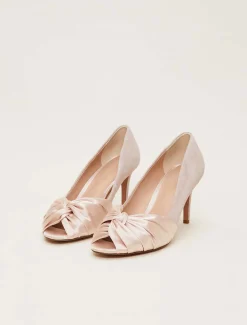 Satin Twist Peeptoe Shoe