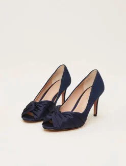 Satin Twist Peeptoe Shoe