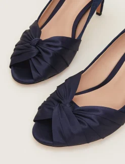 Satin Twist Peeptoe Shoe